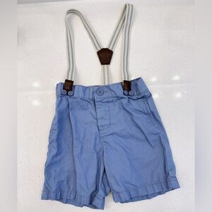 Baby Bgosh 24 Month Suspender Shorts Blue 100% Cotton